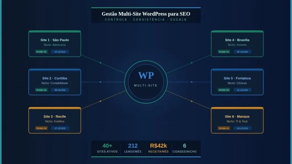 Rankito: Gestão multi-site WordPress para SEO: organize, escale e controle múltiplos sites